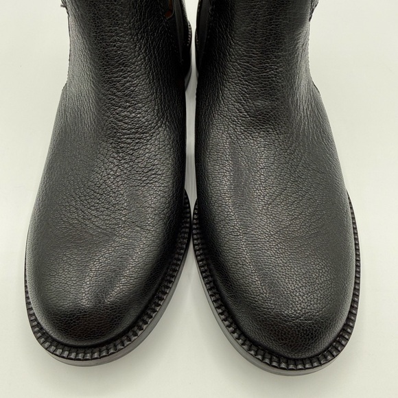 Via Spiga Birna Cutout Double Buckle Black Leather Boots Size 5.5M - Picture 7 of 16